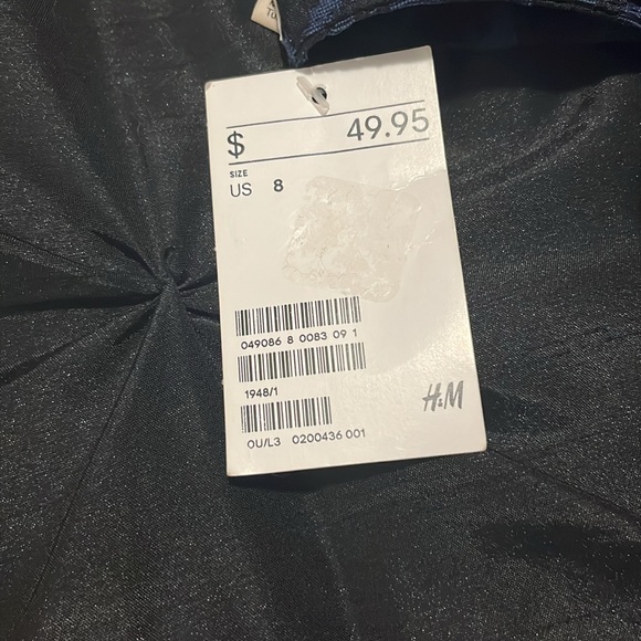 H&M Mid Rise Pants Animal Print Blue Black Zipper Closure size 8~NEW WITH TAG!~ - Picture 7 of 7